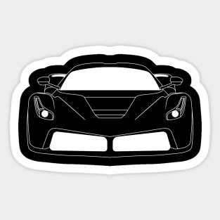 La Ferrari White Outline Sticker